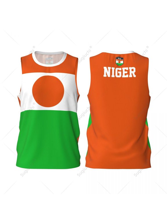 Niger Flag Men Basketball Sports Jersey Running Fitness Multifunction Sleeveless tshirt Exclusive Custom Name Nunber