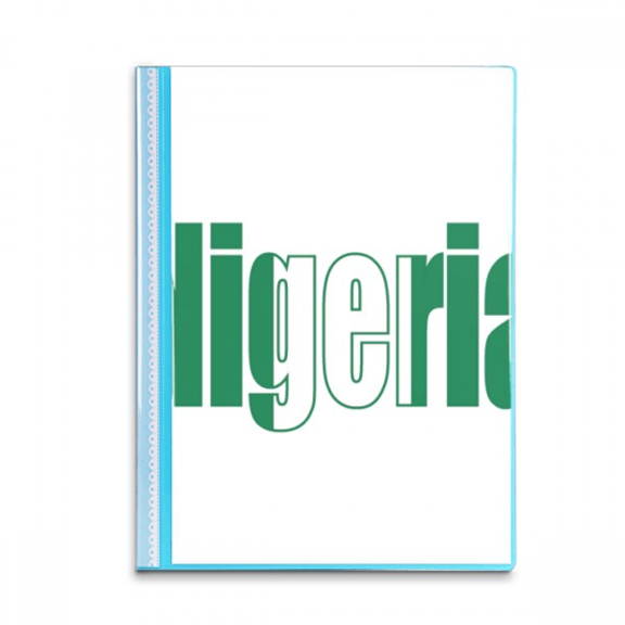 Nigeria Country Flag Name Book Sheet Protectors Portfolio Binder Folder