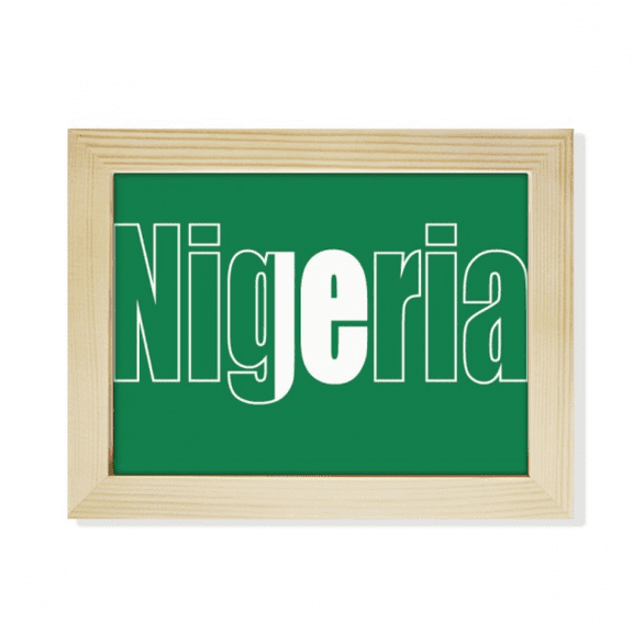 Nigeria Country Flag Name Desktop Photo Frame Picture Art Decoration Painting 6x8 inch