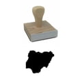 thumbnail image 1 of Nigeria Country Rubber Stamp, 2 X 2" Wood Stamp, 1 of 3