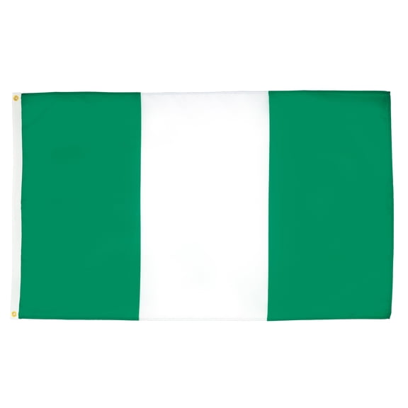 AZ Flag Nigeria Flag 2x3 ft Nigerian 100D Polyester 2 Grommets 90x60 cm