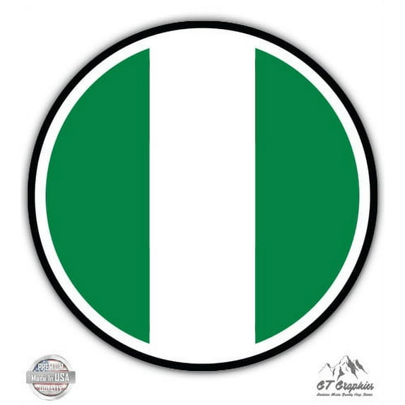 Nigeria Flag - 8" Vinyl Sticker - For Car Laptop I-Pad - Waterproof Decal