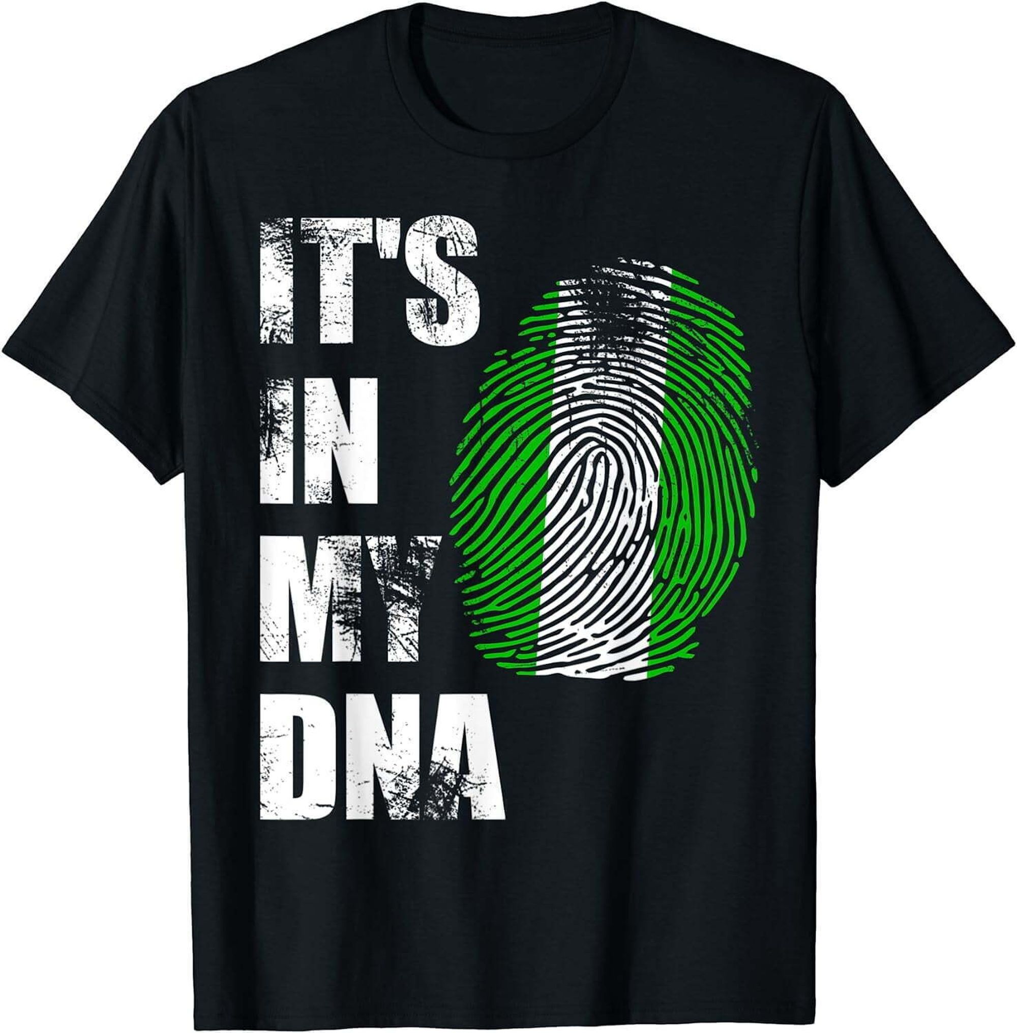 Nigeria Flag Heritage Tee - Distressed Nigerian DNA Shirt - Walmart.com