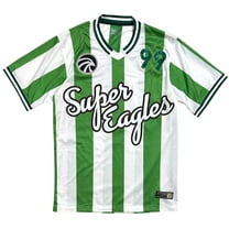 Nigeria International Team Men's Headgear Classics 2018 World Cup Soccer Jersey (Medium, White/Green)