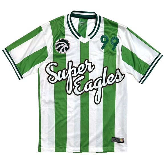 Nigeria International Team Men's Headgear Classics 2018 World Cup Soccer Jersey (Medium, White/Green)