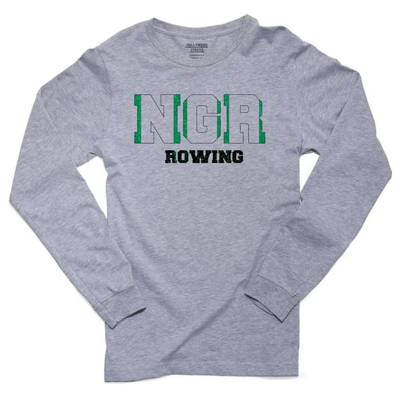 Nigeria Rowing - Olympic Games - Rio - Flag Men's Long Sleeve Grey T-Shirt