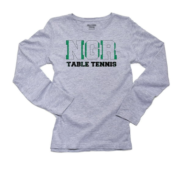 Nigeria Table Tennis - Olympic Games - Rio - Flag Women's Long Sleeve Grey T-Shirt