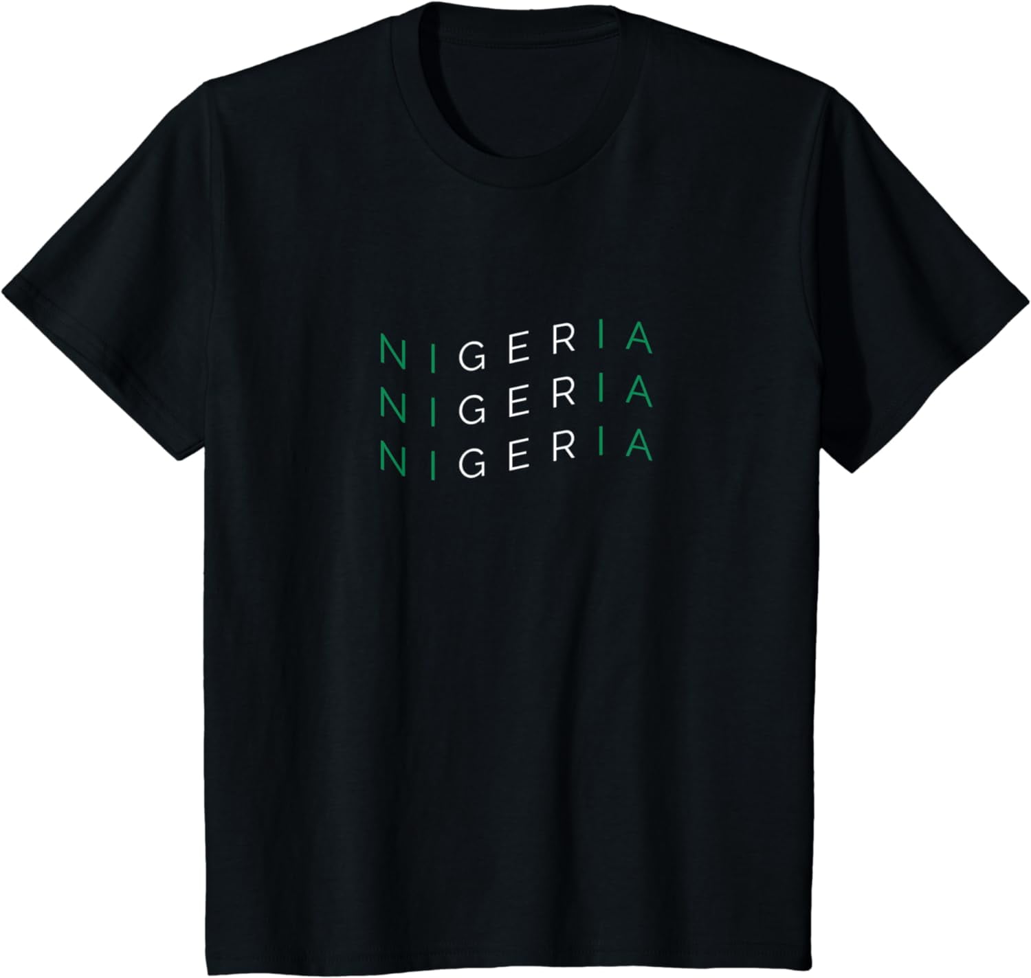 Nigeria Waving Text Flag - Cute Nigerian Souvenir T-Shirt - Walmart.com
