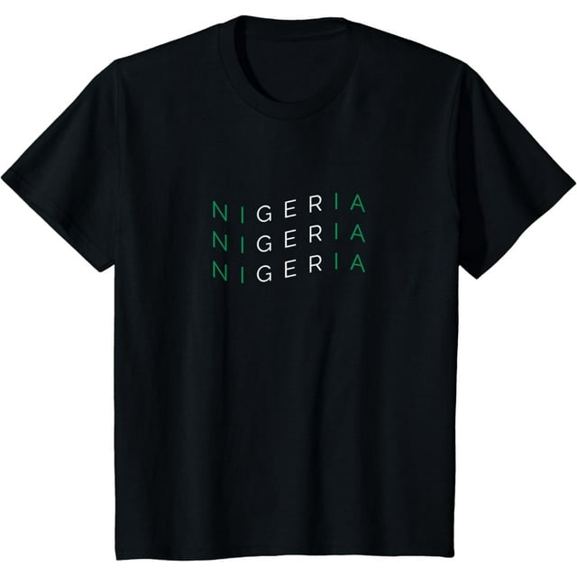 Nigeria Waving Text Flag - Cute Nigerian Souvenir T-Shirt - Walmart.com