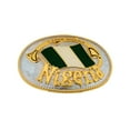 thumbnail image 1 of Nigerian Country Flag Belt Buckle African Horn Pride Nation Soccer Team Players, 1 of 2