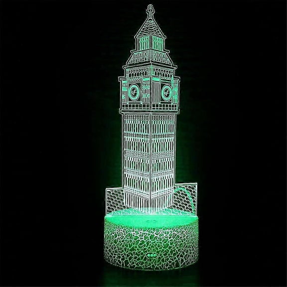 Nighdn Big Ben London 3D LED Night Light 7 Color Changing Home Bedroom Decoration USB Table Lamp Birthday Christmas Gift