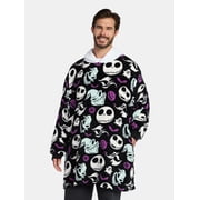 Nightmare Before Christmas Men's and Big Men's Oversized Graphic Hooded Sweatshirt, One Size Fits Most
