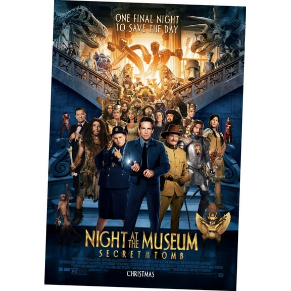 Night At Museum Movie Poster 12x16 Print on Metal Sign 12in x 16in Square Adults Best Posters