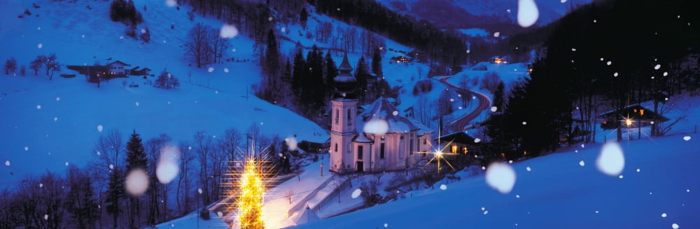 Night Bavaria Maria Gern Germany Canvas Art - Panoramic Images (36 x 12)