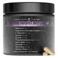 thumbnail interactive-video image 1 of Formulation Factory The Night Before, 10-in-1 Sleep Support with Melatonin 4mg, Magnesium Glycinate 300mg & L-Theanine, Supports Relaxation & Calm, 120 Capsules, 2-Month Supply, 1 of 4