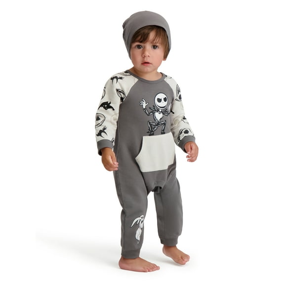 Night Before Christmas Baby Boy Long Sleeve Coverall & Hat, Sizes 0-24 Months