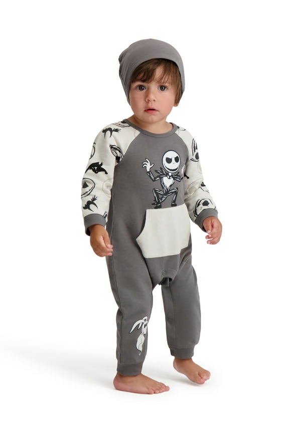 Night Before Christmas Baby Boy Long Sleeve Coverall & Hat, Sizes 0-24 Months