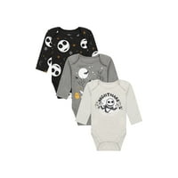 3-Count Night Before Christmas Baby Long-Sleeve Bodysuit (NB-12M)