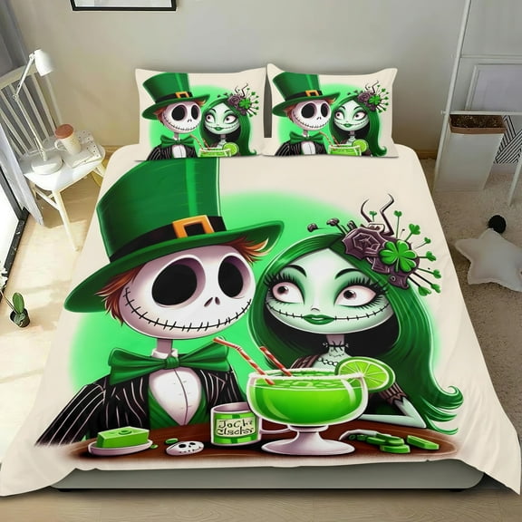 Night Before Christmas Themed Bed Sheet Set Three Piece Set 53x79 Inches Comfortable And Skin Friendly Unique Design Creating A Star Studded Night