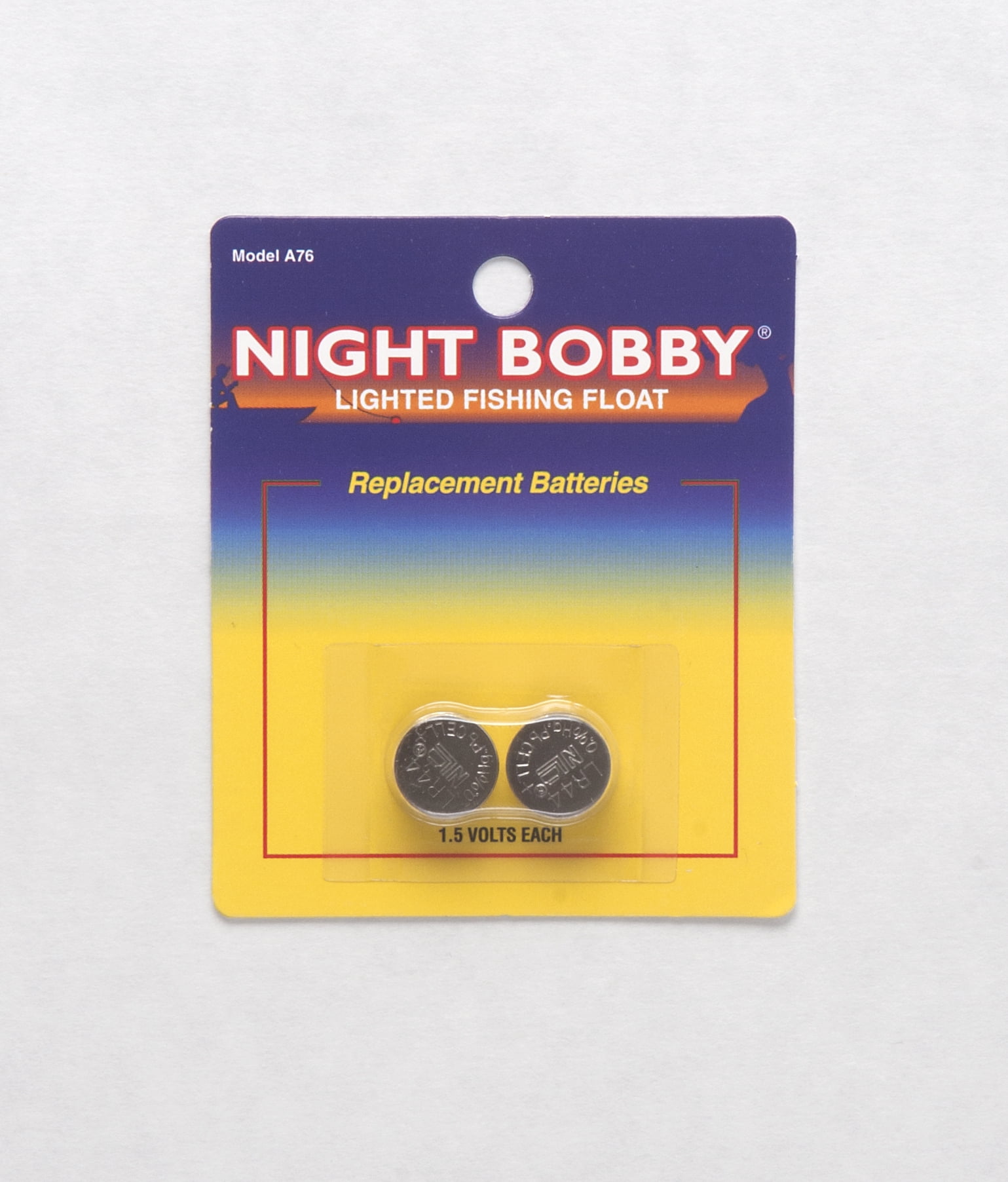 Night Bobby Lighted Fishing Float Replacement Batteries 1.5 Volts, Model  A76