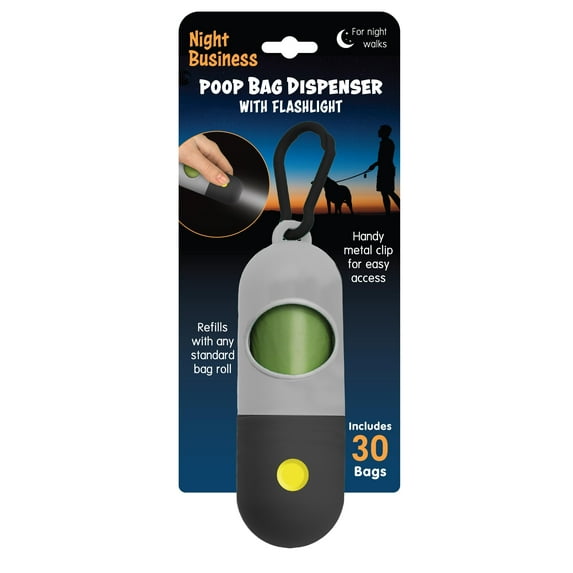 Night Business Poop Bag Dispenser with Light