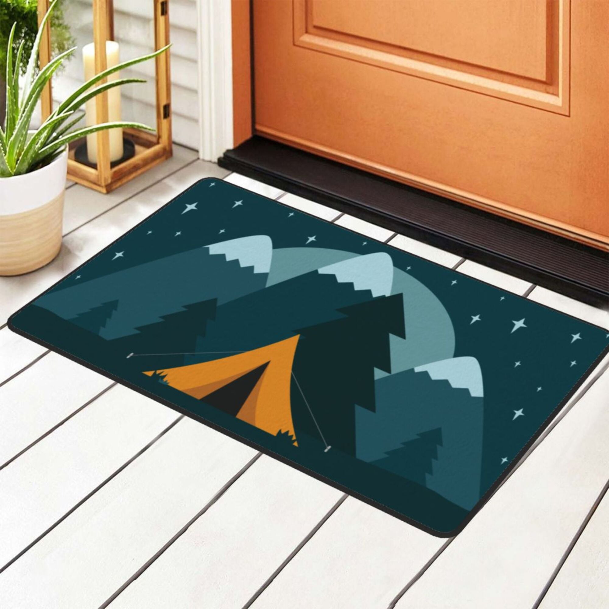 Camping Tent Door Mat Night Camping Travel Tent Rugs Doormat, Non