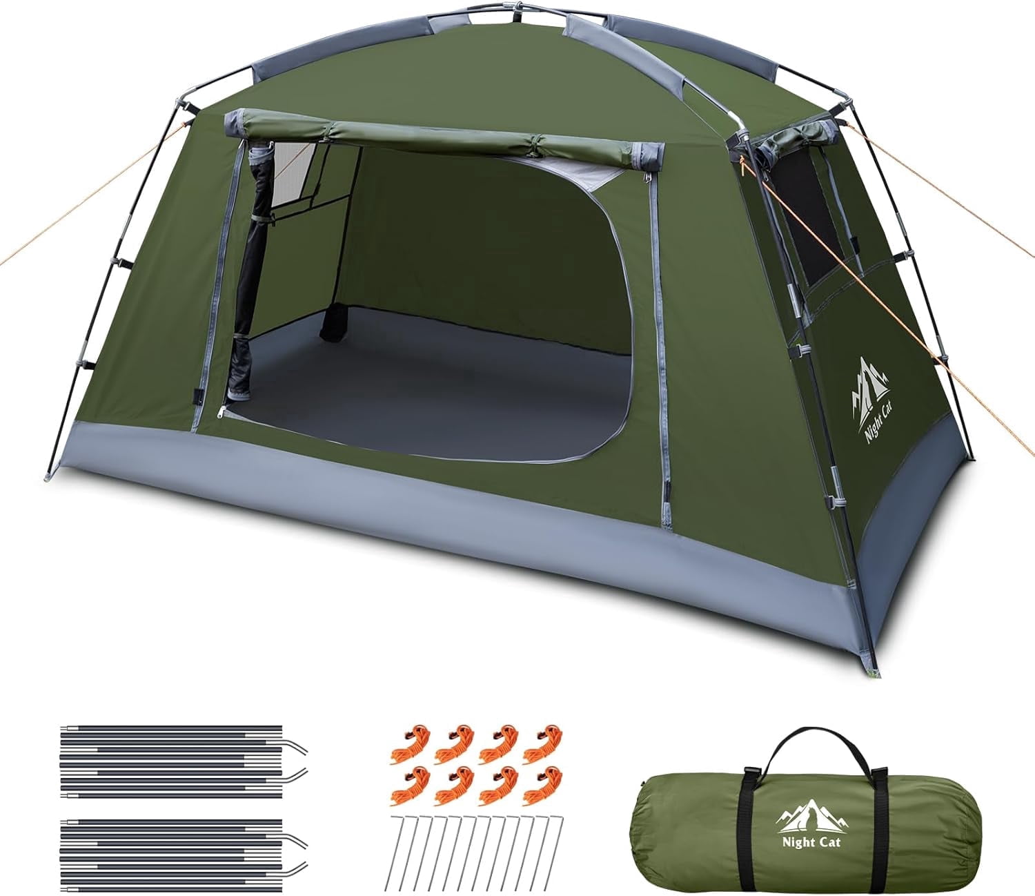 Night Cat 1 2 Man Camping Tent: Lightweight and Waterproof Dome Tent 3 Season for Backpacking Hiking Outdoor