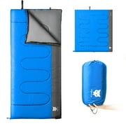 Night Cat Camping Sleeping Bag for Adults 3 Seasons Portable Lightweight Backpacking Hiking Traveling Indoor Outdoor Recommend 41 - 59  2.6x6.3ft Switch to a Quilt or Blanket Blue