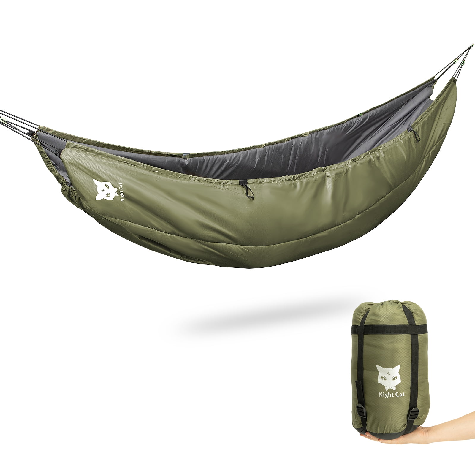 Night Cat 4 Seasons Hammock Underquilt, Lightweight Sleeping Bag, Insulated Under Blanket, Soft