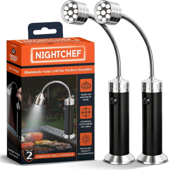 Night Chef Magnetic Grill Light Ultra-Bright BBQ Lamp with 360 Gooseneck Weatherproof Outdoor Light, Great Gift for Campers & Grill Lovers