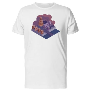 Night City With A Bridge T-Shirt Men -Image by Shutterstock, Male Small