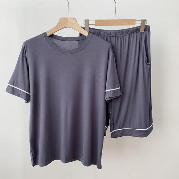 Night Clothes for Women Soft Pjs for Women Set Pajamas Women's Solid Color Short Sleeved and Shorts Two Piece Home Pajama Sets
