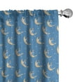 thumbnail image 1 of Night Curtains 2 Panels Set, Nursery Pattern of Doodle Angel Sits on Crescent Moon Polka Dots, Window Drapes for Living Room Bedroom, 56"W X 84"L, Sea Blue Peach, by Ambesonne, 1 of 5