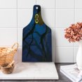 thumbnail image 1 of Night Cutting Board, Owl Sitting on a Tree Branch Mysterious Woods Spooky Forest Cartoon, Decorative Tempered Glass Cutting and Serving Board, Wine Bottle Shape, Navy Blue Black Brown, by Ambesonne, 1 of 1
