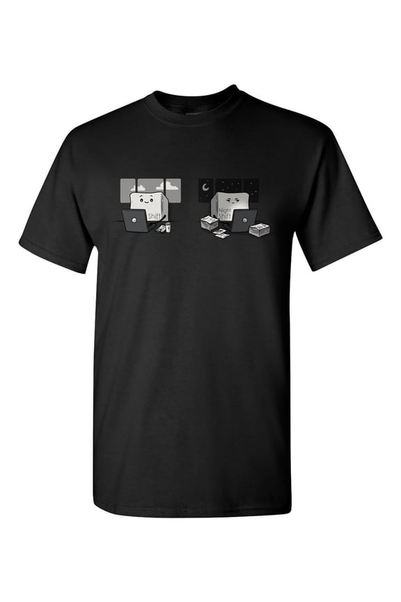 Night Day Shift Computer Key Call Center Salih Gonenli Artworks Funny DT Adult T-Shirt Tee