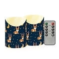 thumbnail image 1 of Night Dee Moon Pattern Flameless Candles 2 PCS with Remote Realistic Moving Flame LED Tapered Pillar Set for Home Decor, 1 of 7