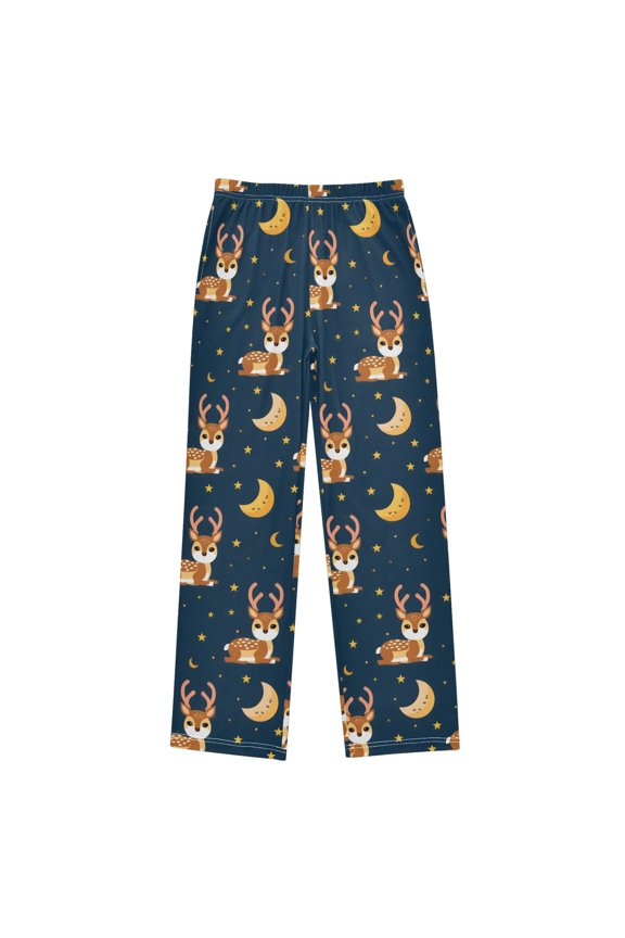 Night Dee Moon Pattern Pajama Pants Soft Lightweight Lounge Pants Bottoms Sleep Pants Warm Comfy