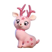 Night Deer Furry Toy Doll Pillow Doll Childrens Lover Gift Christmas Furry Dolls Cute Brown And P-ink Deer Dolls for Holiday Pleasure