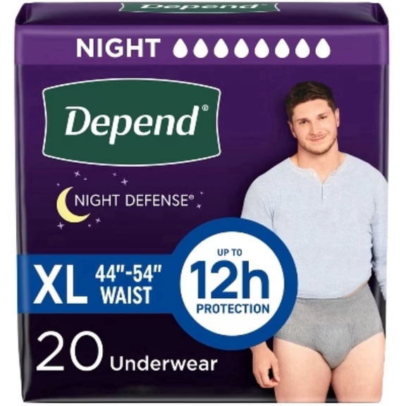 Night Defense Incontinence Underwear - Men's - XL