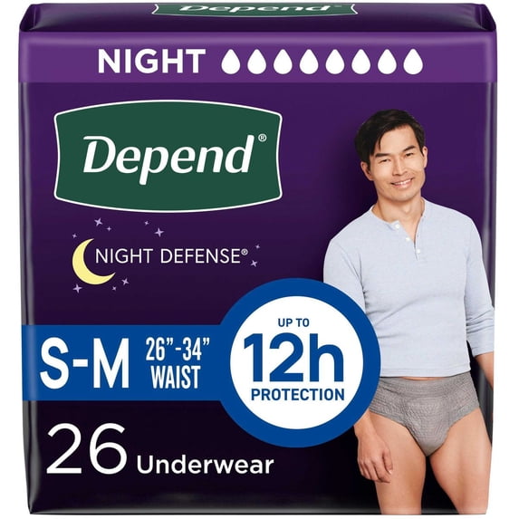 Night Defense Incontinence Disposable Underwear for Men - Overnight Absorbency