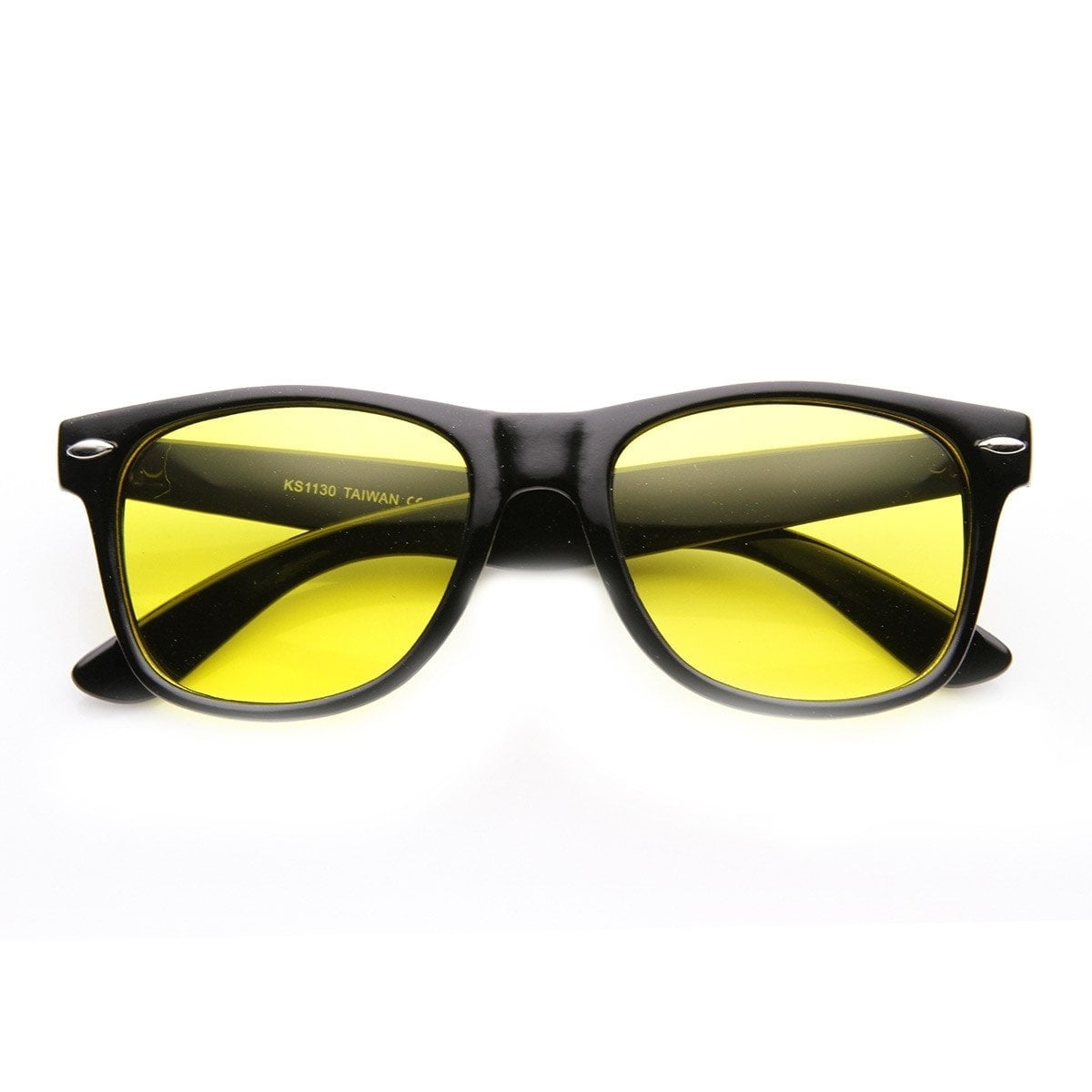 NightDriving Yellow Tinted Lens Horn Rim Glasses UV 53mm Width