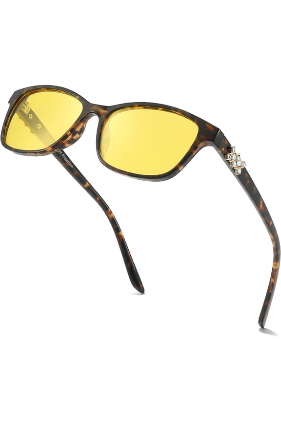 Night Driving Glasses for Women Men, Polarized Vision Anti-Glare and Enhance Nighttime