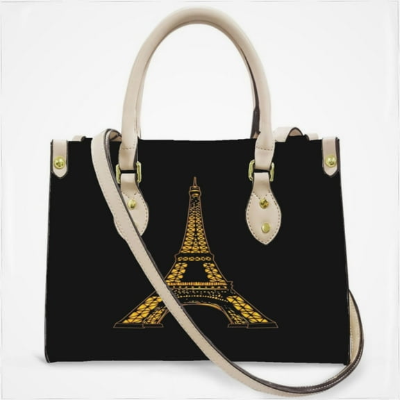 Night Eiffel Tower Cross Body Bags For Women Small Leather Female Handbags Fashion Top-Handle Totes