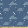 thumbnail image 1 of Ambesonne Night Fabric by the Yard Upholstery, Sky Sleep Time Theme, 10 Yards, Dark Sky Blue, 1 of 5