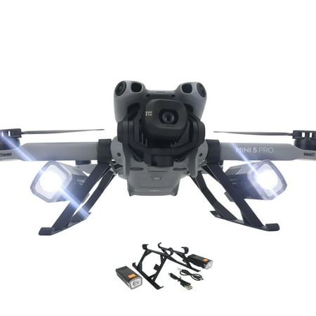 Night Flight Navigation Light Searchlight for DJI Mini 5 Pro with Height Increasing Tripod,Dual Light Searchlight Smooth Night Flight Lighting Drone Accessories