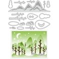 thumbnail image 1 of Night Forest Metal Cutting Dies Stencil 12.8x8.9cm/ 5x3.5inch Moon Star Mountain Carbon Steel Embossing Template for Card Making DIY Scrapbooking Photo Album, 1 of 9