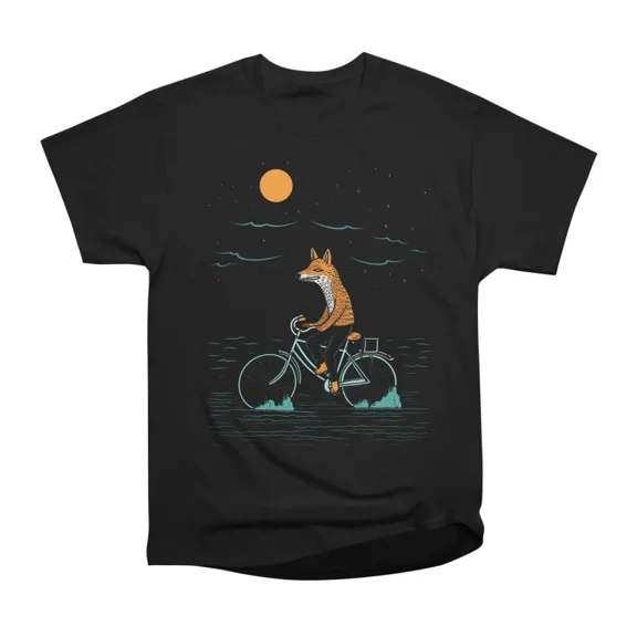 Night Fox Ride T-Shirt Tee Gift For Him Merch For Her Apparel For Friend