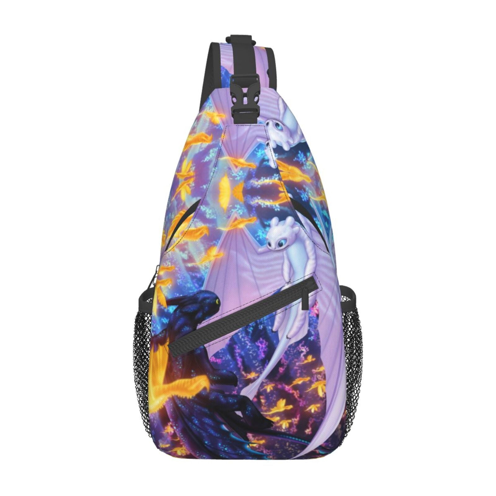 Night Fury How to Train Your Dragon Cute Sling Backpack Crossbody Chest