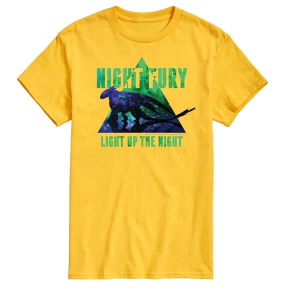 How to Train Your Dragon - Night Fury Light Up The Night - Men's Short Sleeve Graphic T-Shirt