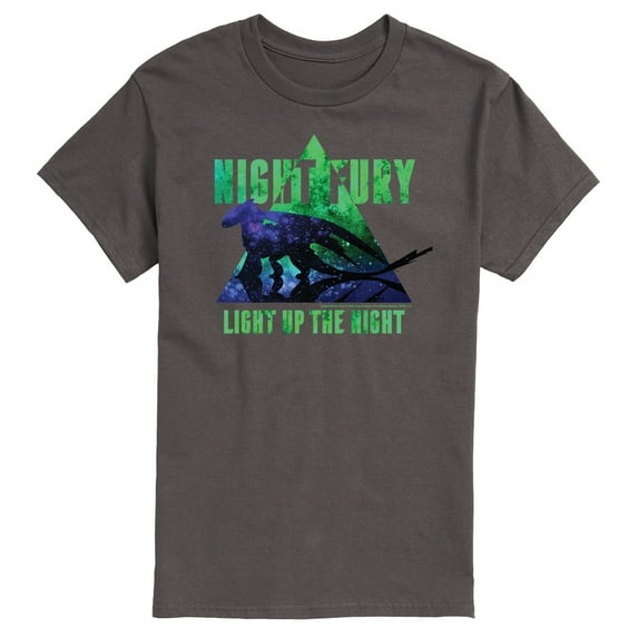 How to Train Your Dragon - Night Fury Light Up The Night - Men's Short Sleeve Graphic T-Shirt